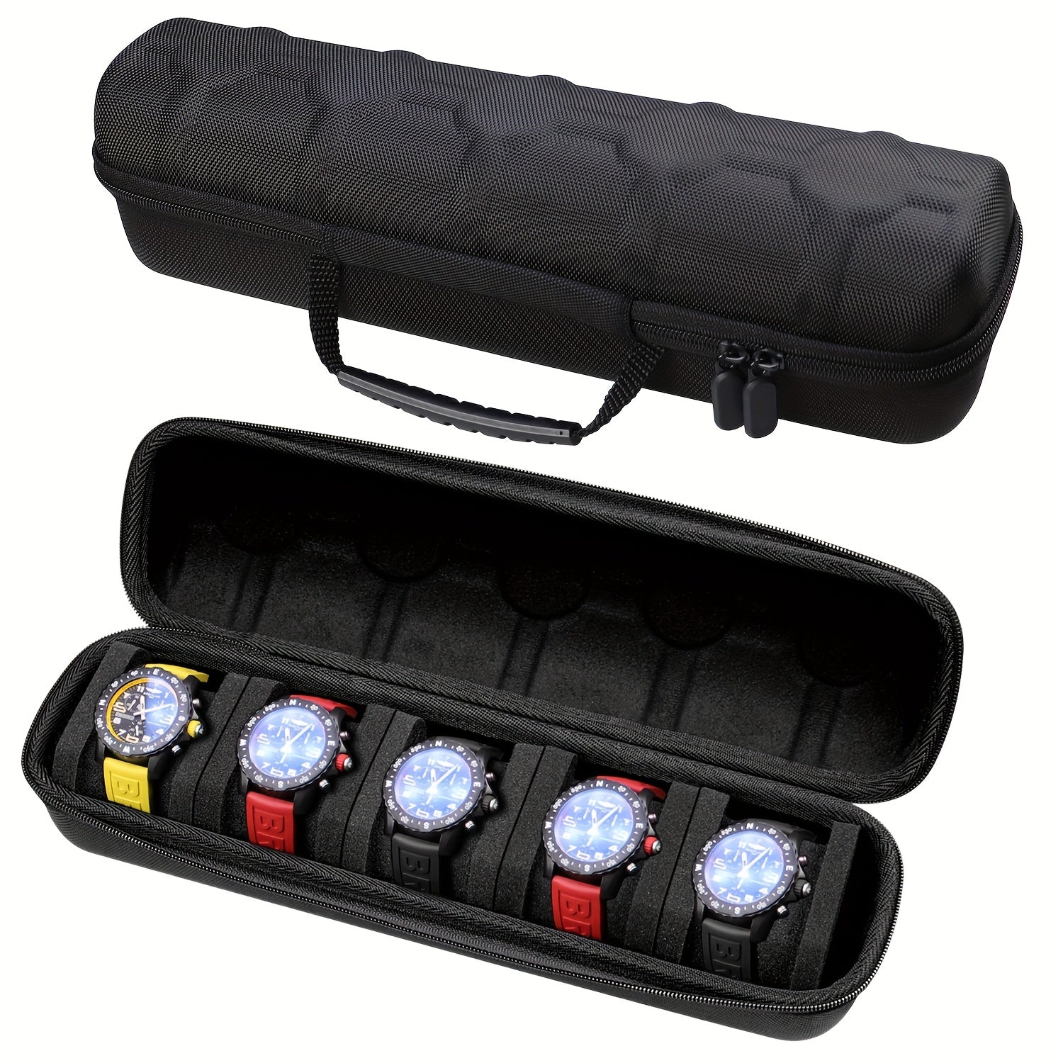 Chronos Travel Box: Estojo de Luxo para 5 Relógios (Unissex)