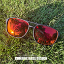 Óculos de Sol Steampunk Shield Polarizado UV400