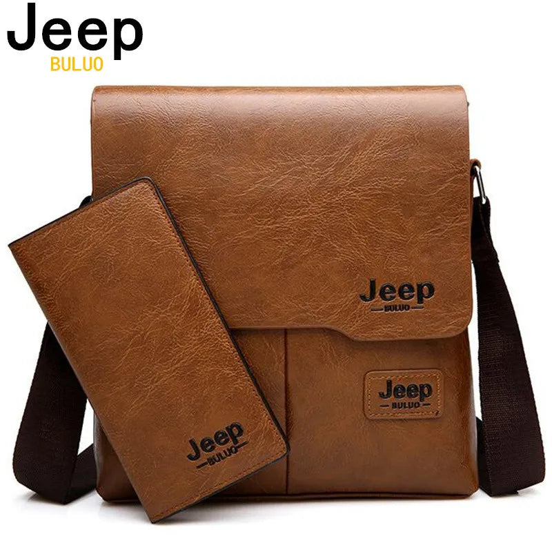 Kit Shoulder Bag de Couro Premium + Carteira Executiva - Jeep Buluo