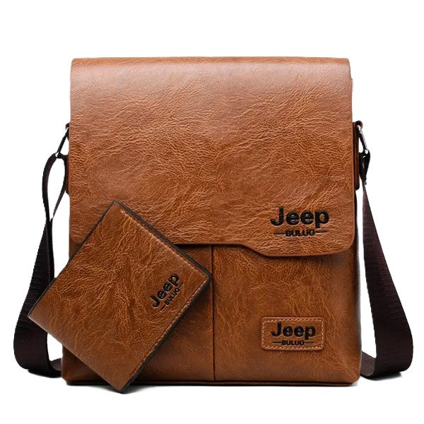 Kit Shoulder Bag de Couro Premium + Carteira Executiva - Jeep Buluo