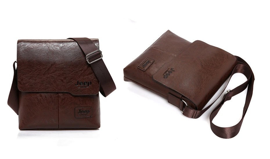 Kit Shoulder Bag de Couro Premium + Carteira Executiva - Jeep Buluo