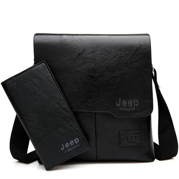 Kit Shoulder Bag de Couro Premium + Carteira Executiva - Jeep Buluo