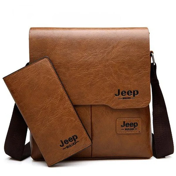 Kit Shoulder Bag de Couro Premium + Carteira Executiva - Jeep Buluo