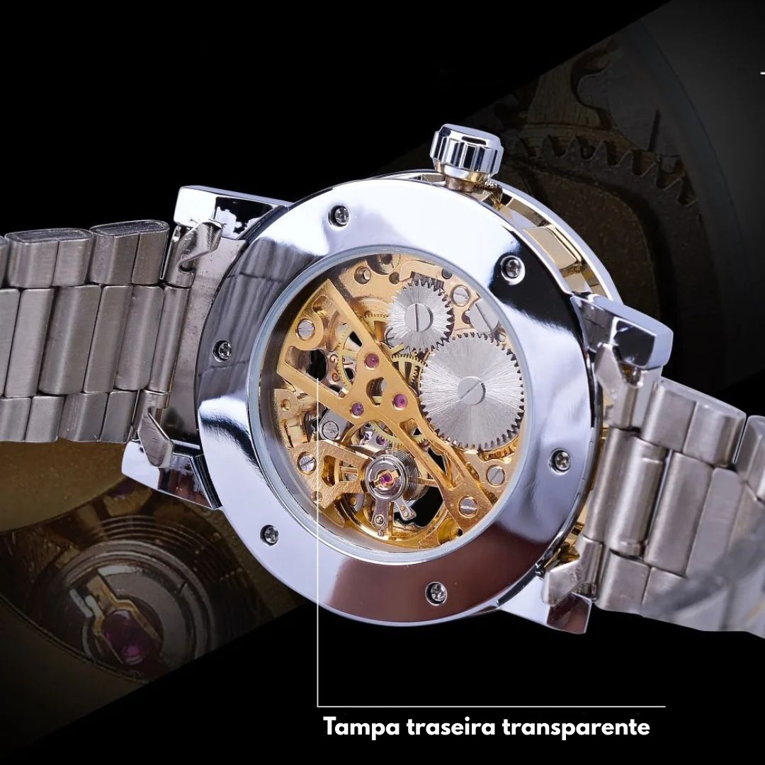 Relógio Mecânico Skeleton Prime