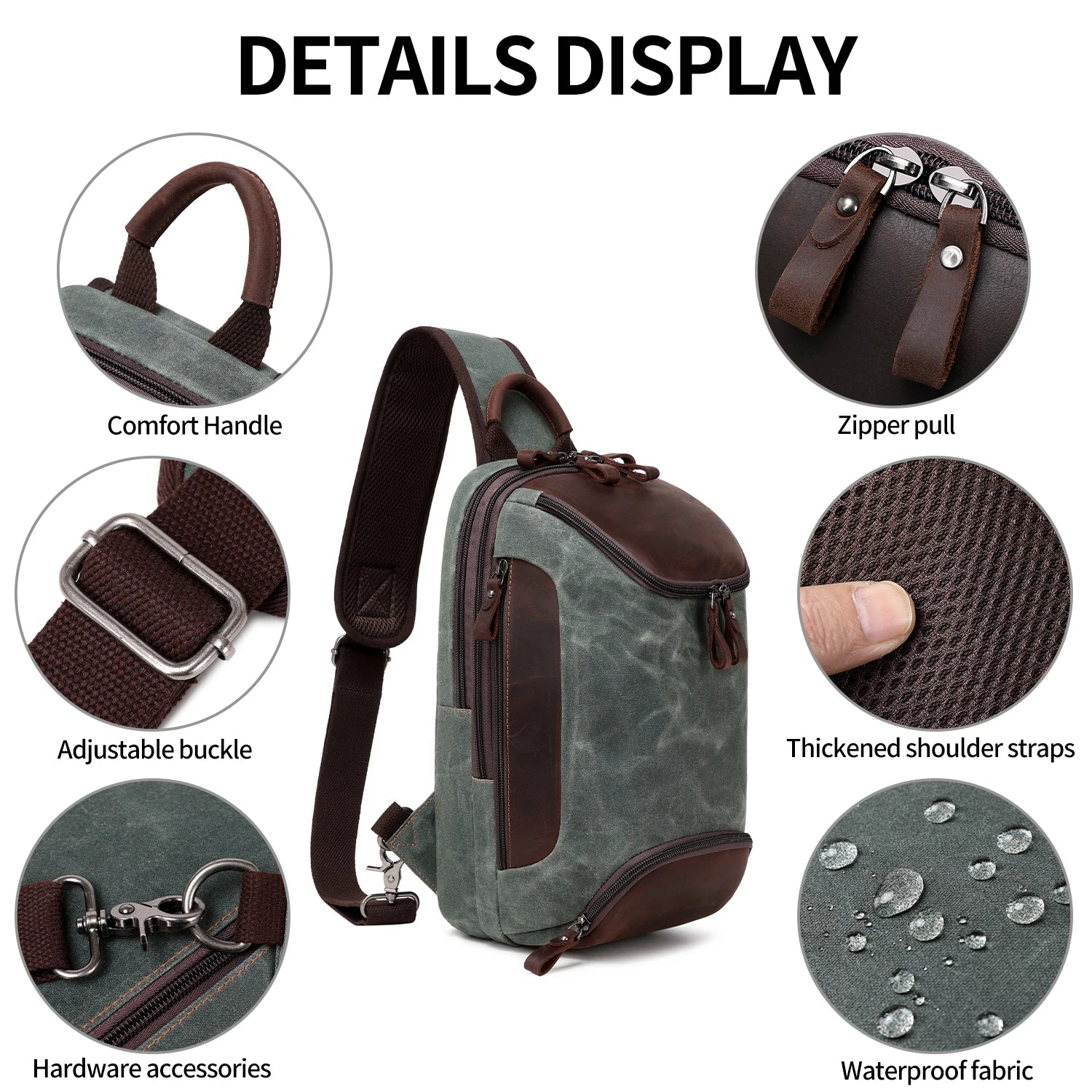 Bolsa Crossbody Vintage Canvas