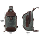 Bolsa Crossbody Vintage Canvas