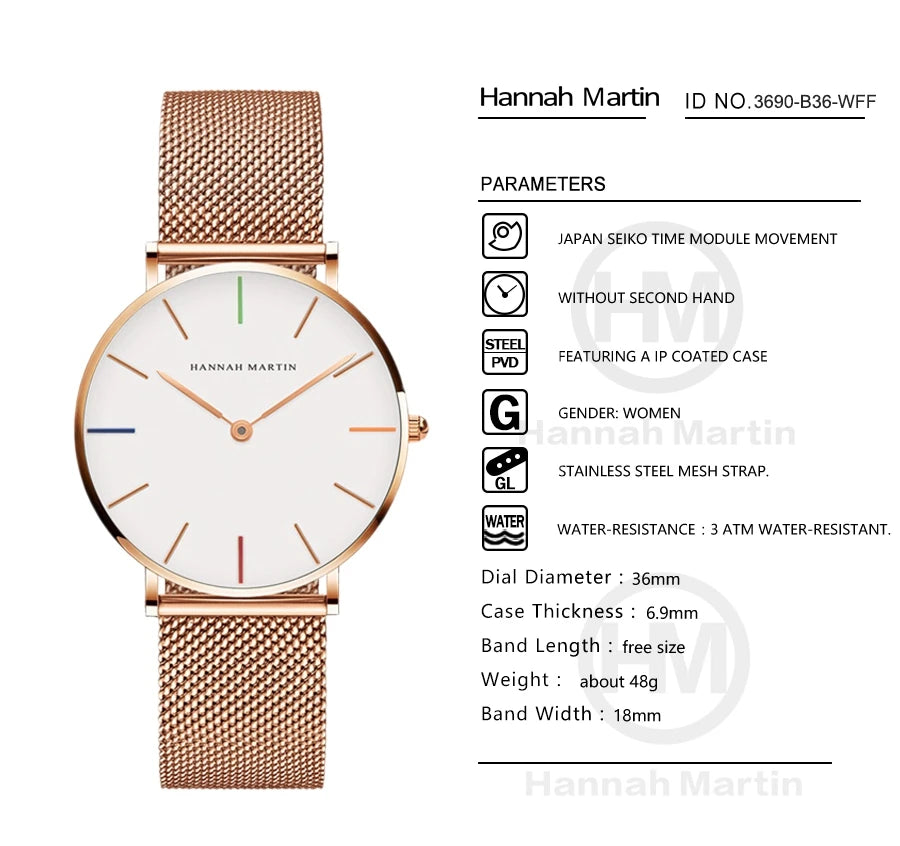Relógio Hannah Martin Minimalist