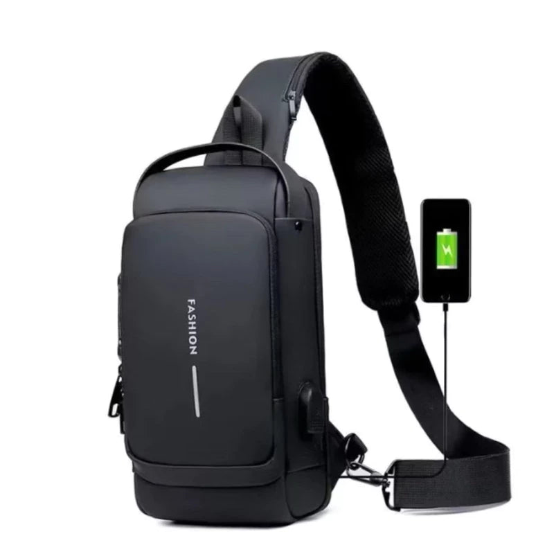Shoulder Bag USB Antifurto