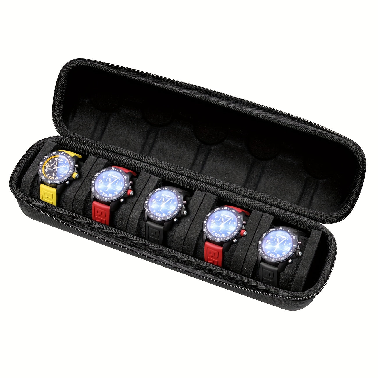 Chronos Travel Box: Estojo de Luxo para 5 Relógios (Unissex)